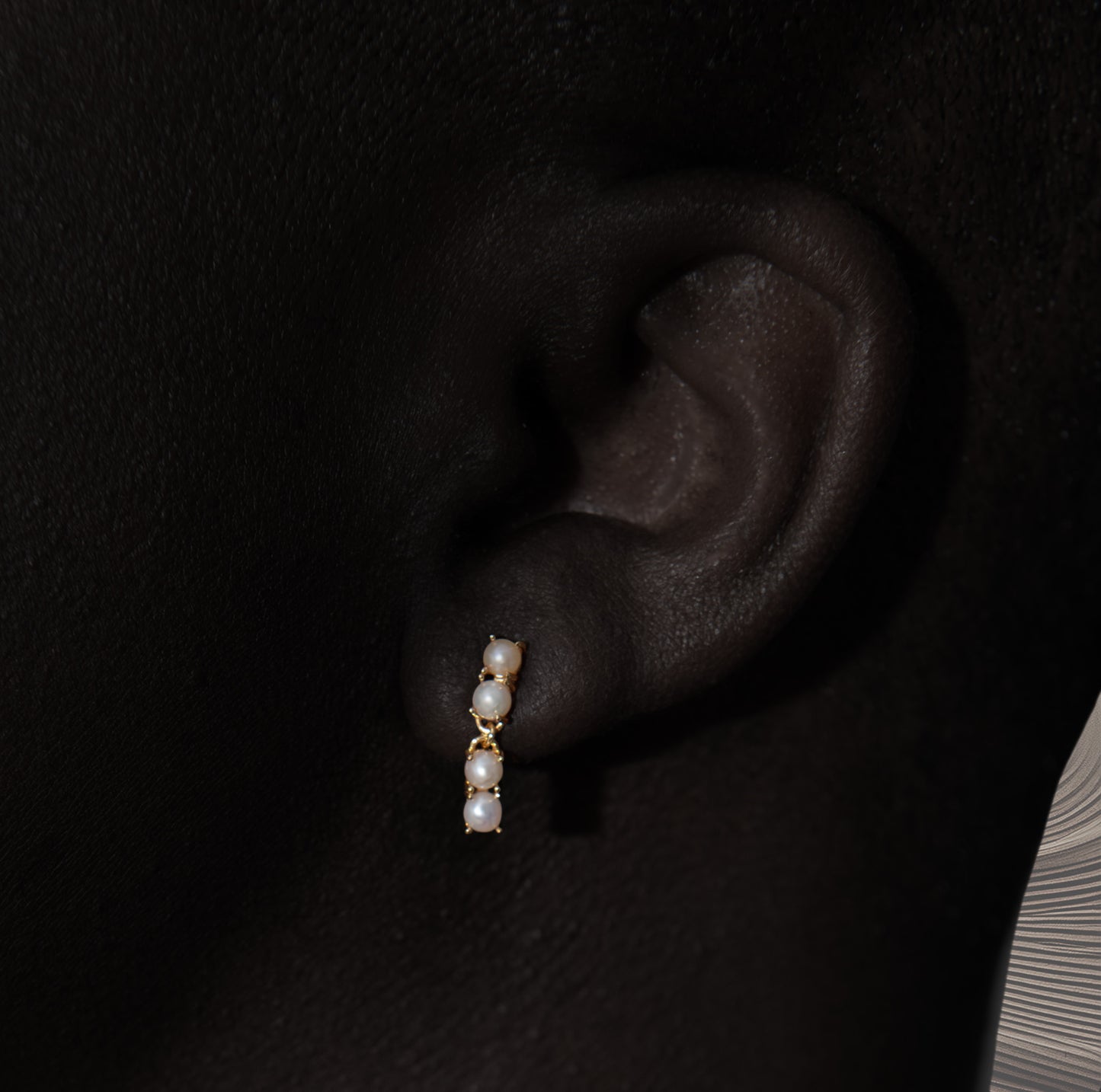 14k White Pearl Reflection Earrings