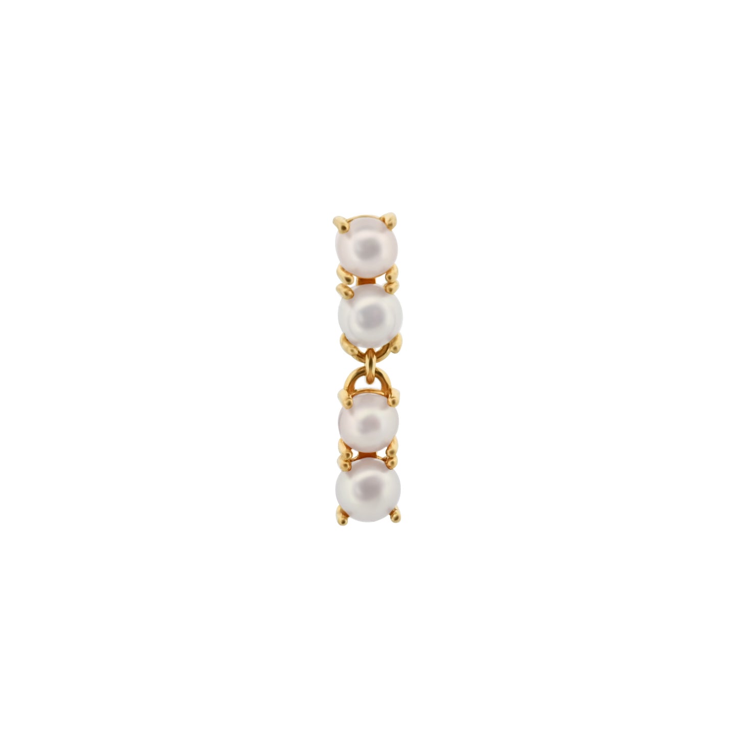 14k White Pearl Reflection Earrings