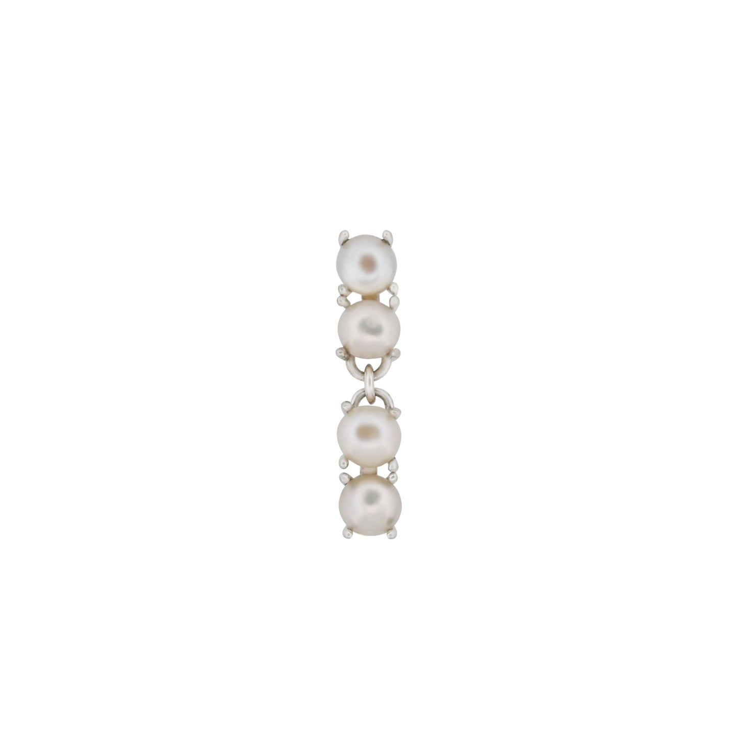 White Pearl Reflection Earrings