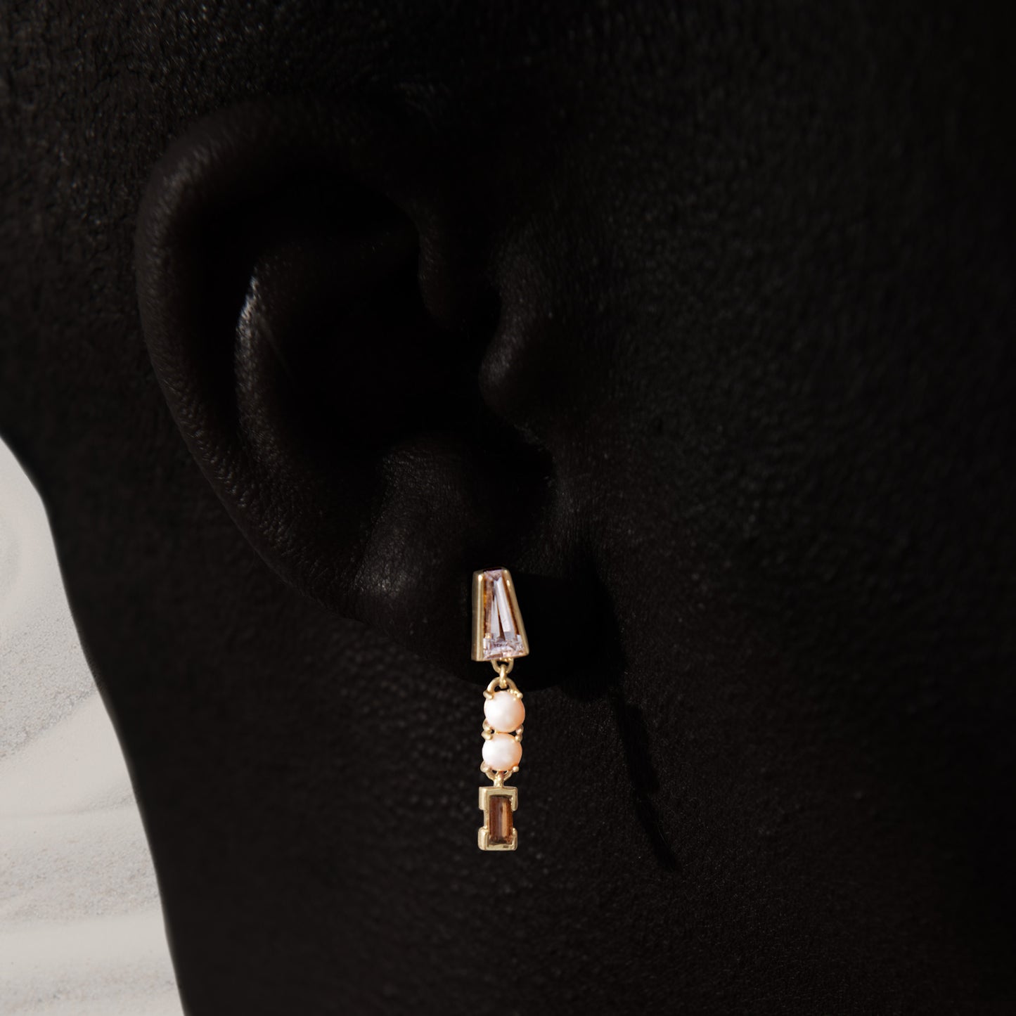 14k Trio Medium Drop Earring