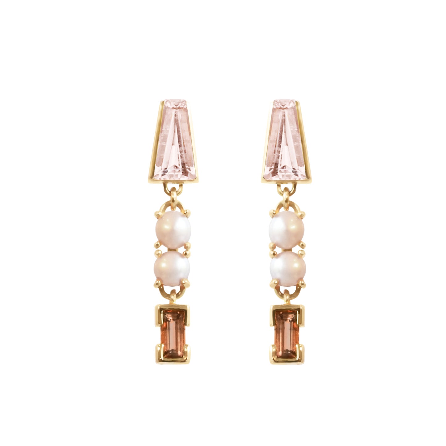 14k Trio Medium Drop Earring