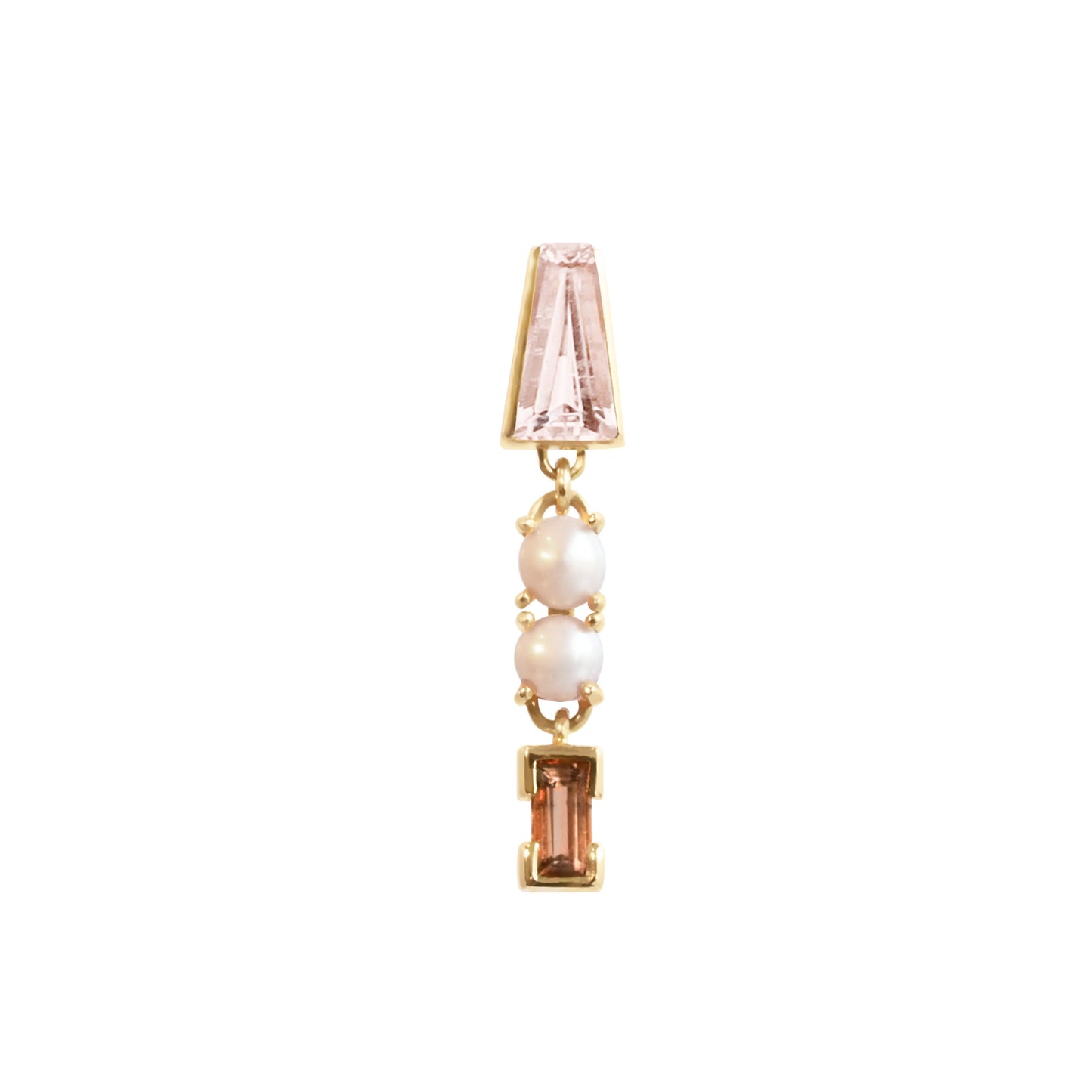 14k Trio Medium Drop Earring