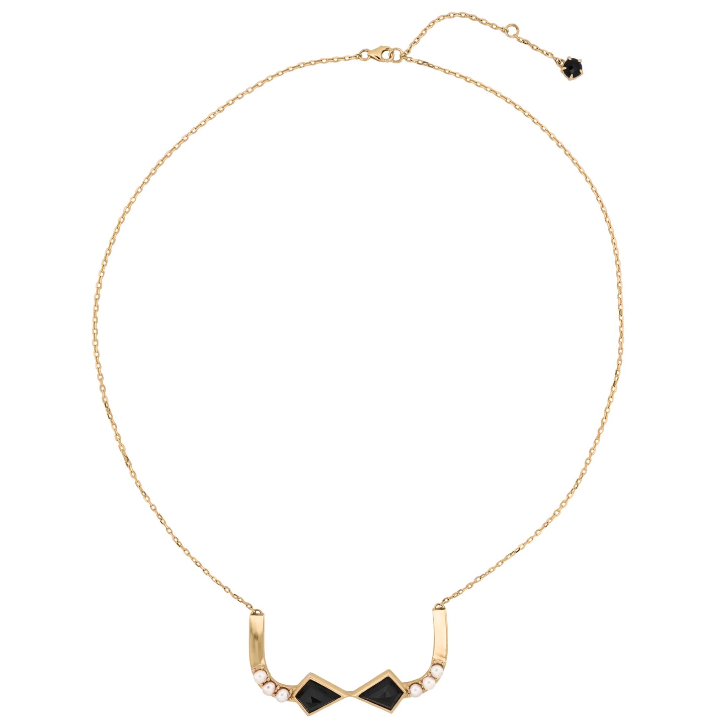14k Black Spinel and Pearls Encounter Necklace