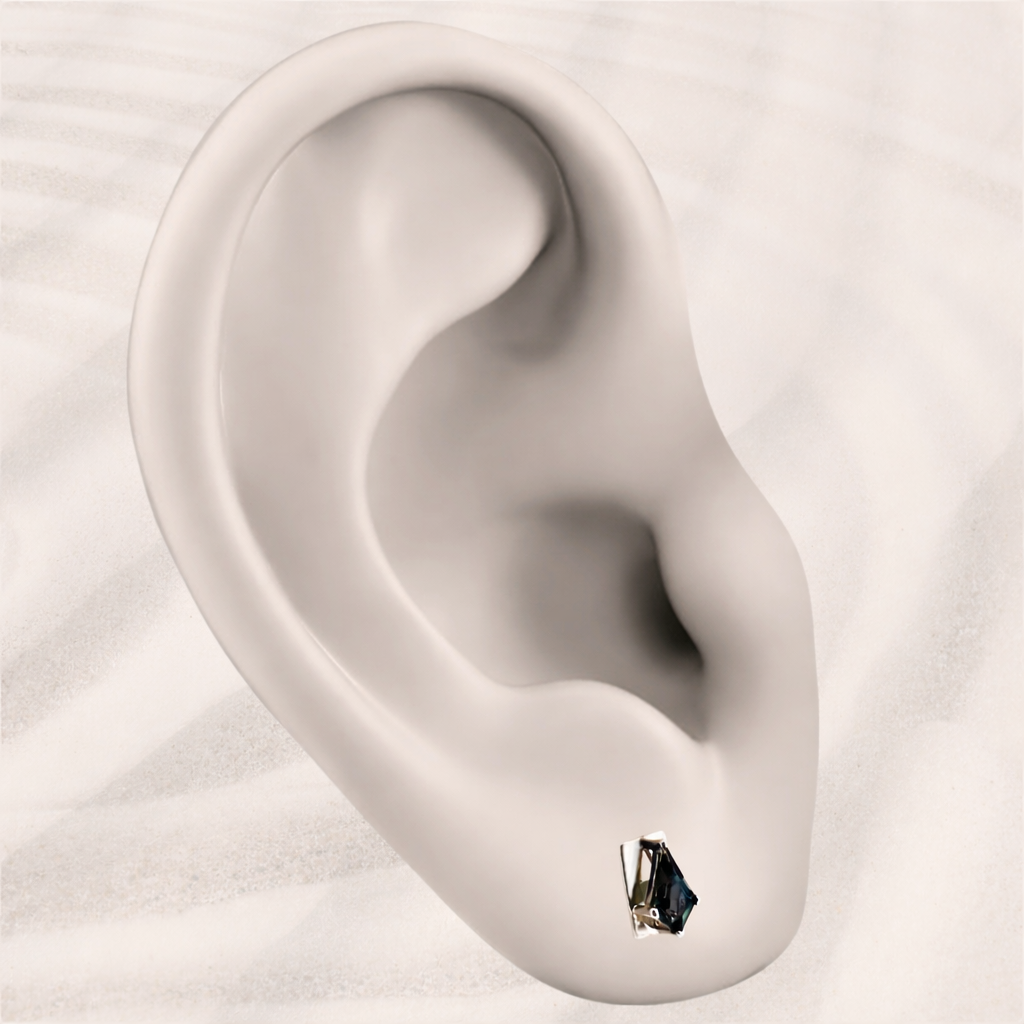 Shield Studs No.2 with Black Spinel