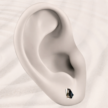 Shield Studs No.2 with Black Spinel