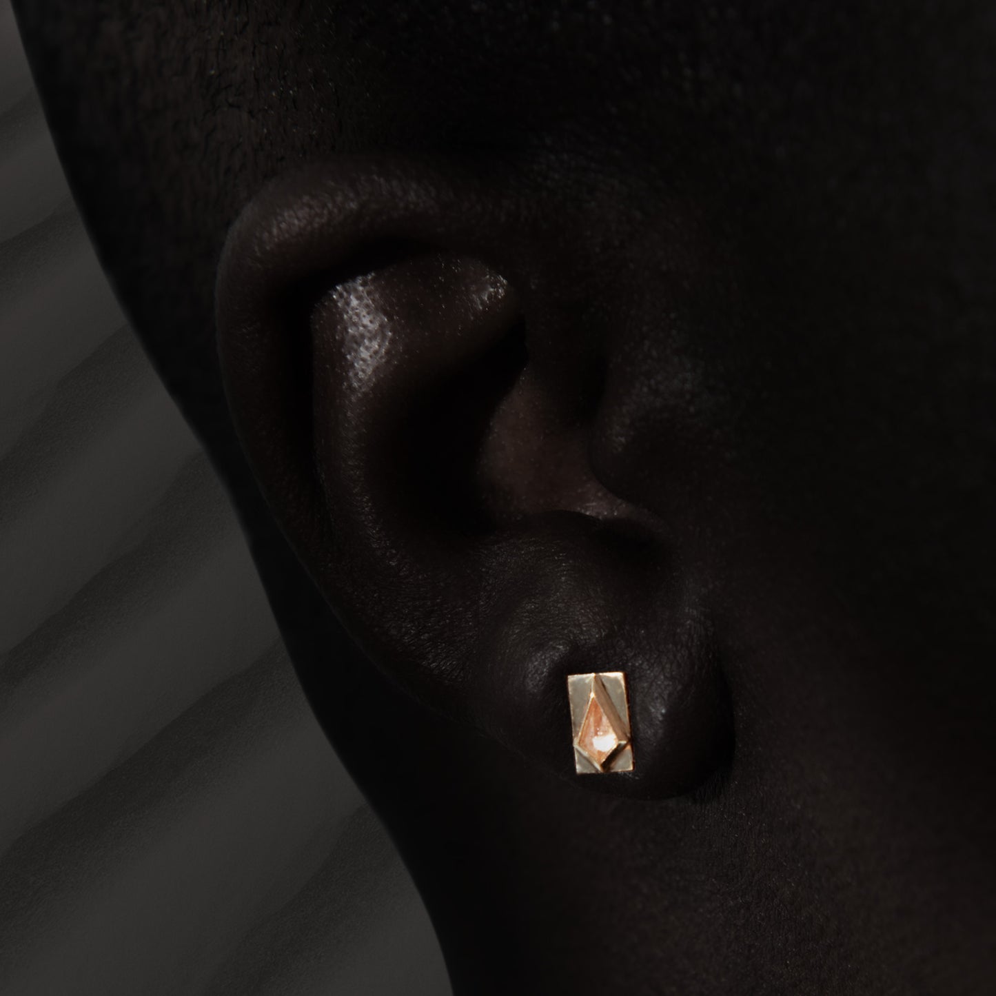 Shield Stud with Sunstone