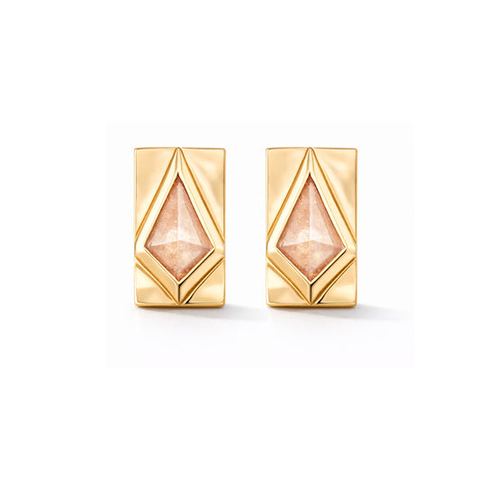 Shield Stud with Sunstone