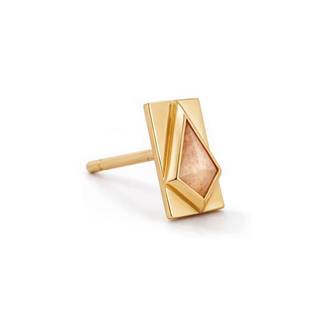 Shield Stud with Sunstone