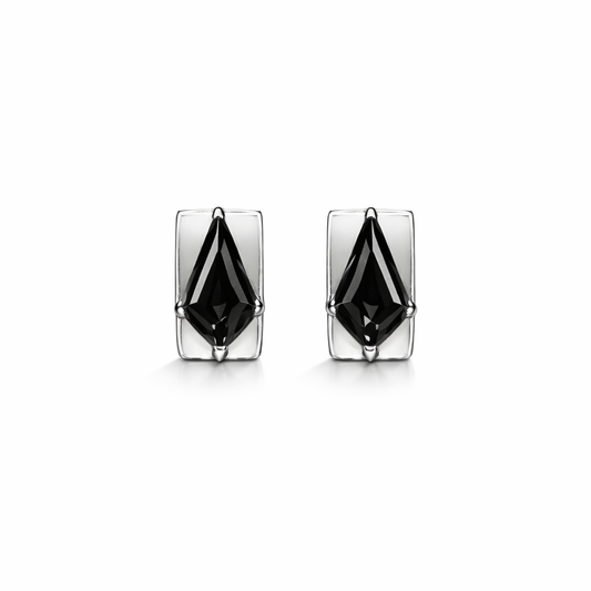Shield Studs No.2 with Black Spinel