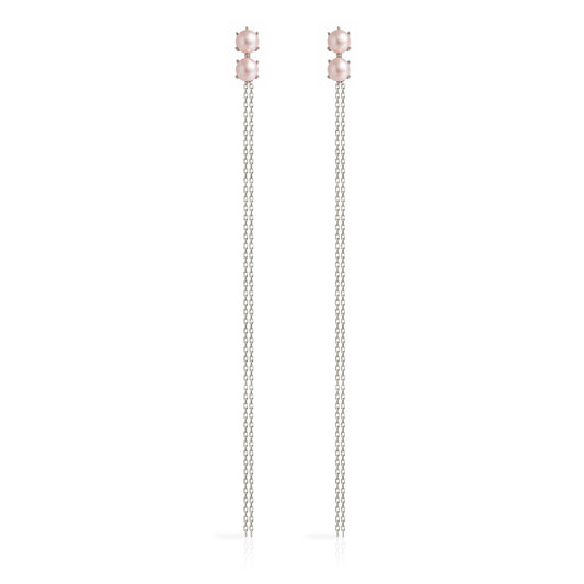 Sora Earrings with Blush Pink Pearls