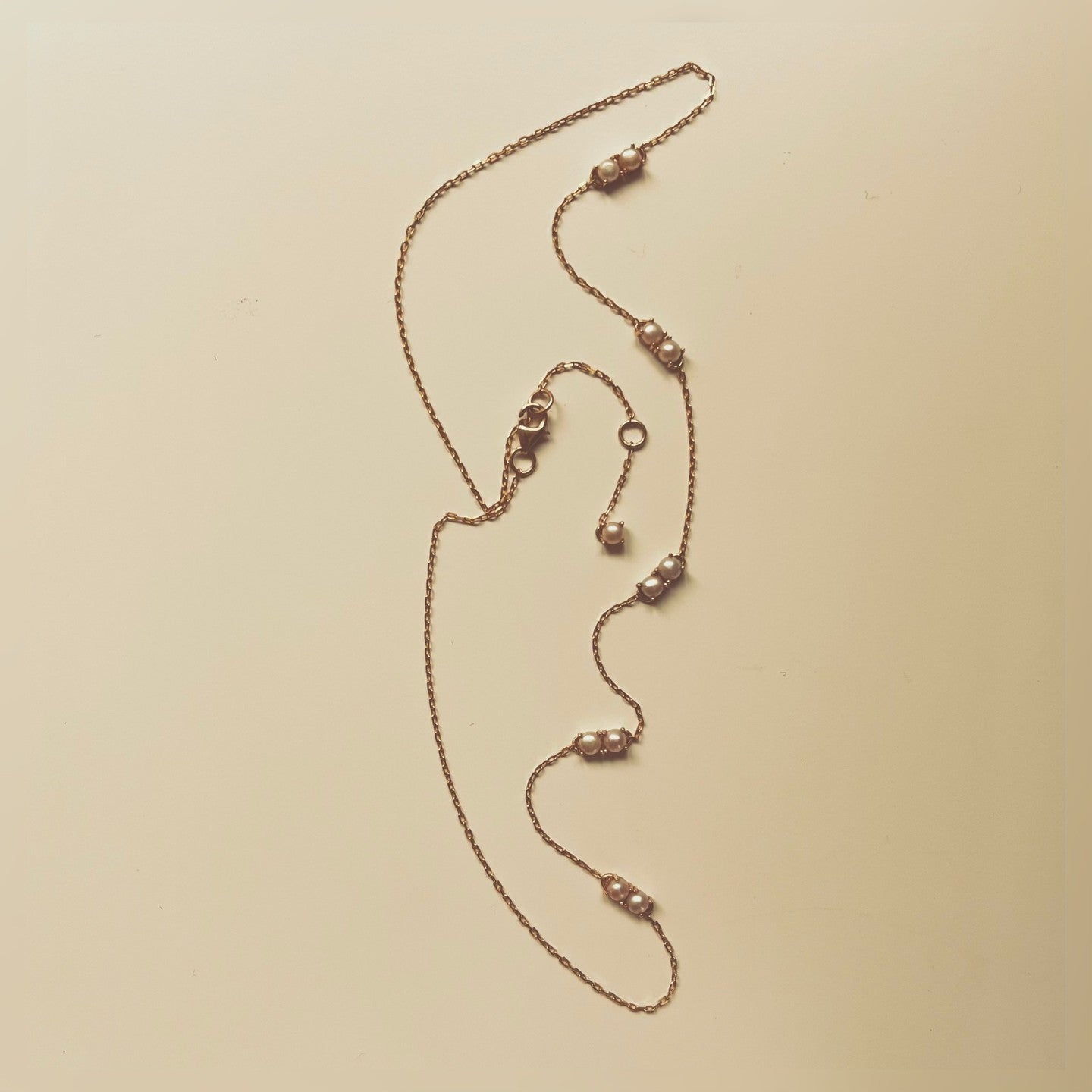 Still Necklace with Pearls