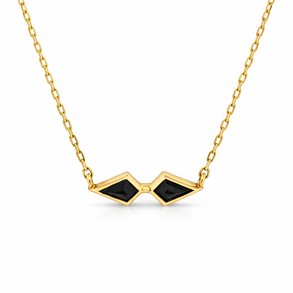 Memento Necklace with Black Spinel
