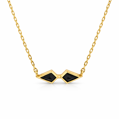 Memento Necklace with Black Spinel