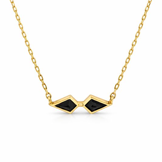 Memento Necklace with Black Spinel
