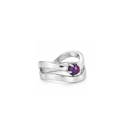 Forma Ring with Peacock Pearl